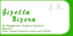 gizella mizera business card